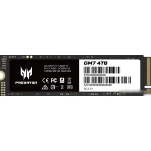 SSD Acer Predator GM7 4TB BL.9BWWR.120 SSD Acer Predator GM7 4TB BL.9BWWR.120