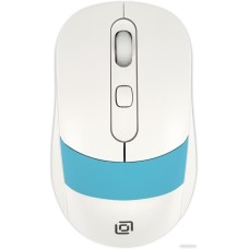 Мышь Oklick 310MW (белый/голубой)