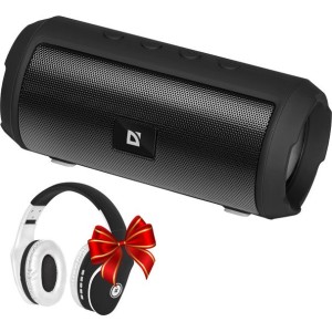 Bluetooth колонка с беспроводными наушниками Defender Enjoy S500 (черный) + Наушники Defender FreeMotion B525 (черный)