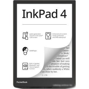 Электронная книга PocketBook 743G InkPad 4 (черный/серебристый)