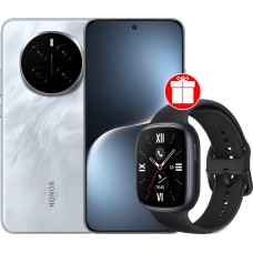Телефон HONOR Magic7 12GB/256GB международная версия (лунный серый) + умные часы HONOR Watch 4 (черный) по акции
