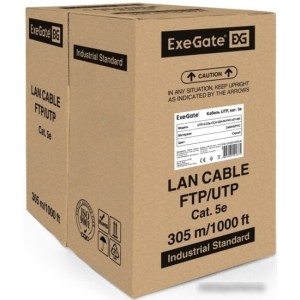 Кабель ExeGate UTP-2-C5e-CCA-S24-IN-PVC-GY-305 UTP