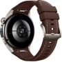 Умные часы Huawei Watch 5 46 мм (титановый, с коричневым силиконовым ремешком, международная версия)