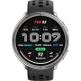 Умные часы Amazfit Active 2 (серебристый, с черным силиконовым ремешком)