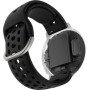 Умные часы Amazfit Active 2 (серебристый, с черным силиконовым ремешком)