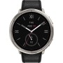 Умные часы Amazfit Active 2 Premium (серебристый, с черным кожаным ремешком)