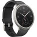 Умные часы Amazfit Active 2 Premium (серебристый, с черным кожаным ремешком)