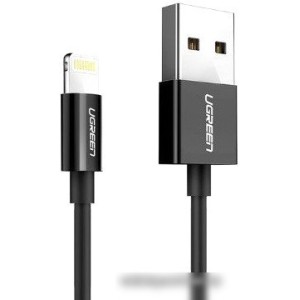 Кабель Ugreen US155 80823 USB Type-A - Lightning (2 м, черный)