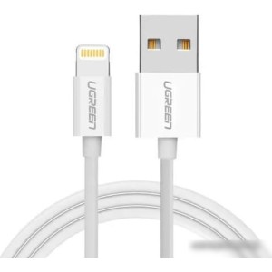 Кабель Ugreen US155 USB Type-A - Lightning (0.5 м, белый)