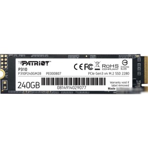 SSD Patriot P310 240GB P310P240GM28 SSD Patriot P310 240GB P310P240GM28