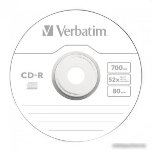 CD-R диск Verbatim 700Mb DL Extra Protection 52x CakeBox 100 шт. 43411