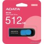 USB Flash ADATA DashDrive UV128 512GB (черный/синий) USB Flash ADATA DashDrive UV128 512GB (черный/синий)