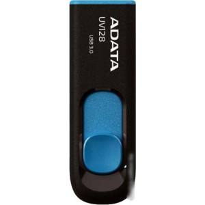 USB Flash A-Data DashDrive UV128 Black/Blue 64GB (AUV128-64G-RBE)