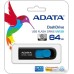 USB Flash A-Data DashDrive UV128 Black/Blue 64GB (AUV128-64G-RBE)