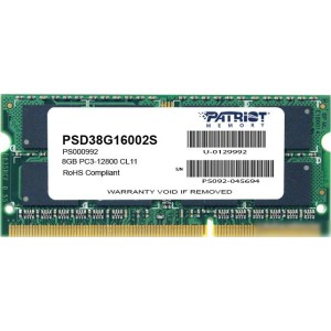 Оперативная память Patriot Signature 8GB DDR3 SO-DIMM PC3-12800 (PSD38G16002S)