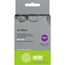 Картридж-лента для термопринтера CACTUS CS-TZE261 (аналог Brother TZe-261)