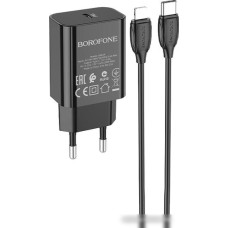 Сетевое зарядное Borofone BA65A Lightning (черный)
