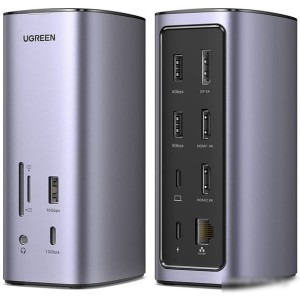 Док-станция Ugreen USB C Triple Display Docking Station 12-in-1 90325