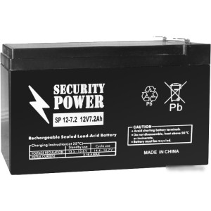 Аккумулятор для ИБП Security Power SP 12-7.2 F2 (12В/7.2 А·ч)