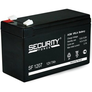 Аккумулятор для ИБП Security Force SF 1207 (12В/7 А·ч) Аккумулятор для ИБП Security Force SF 1207 (12В/7 А·ч)