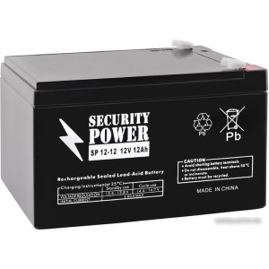 Аккумулятор для ИБП Security Power SP 12-12 F2 (12В/12 А·ч)
