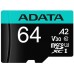 Карта памяти A-Data Premier Pro AUSDX64GUI3V30SA2-RA1 microSDXC 64GB (с адаптером)