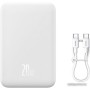 Внешний аккумулятор Baseus Magnetic Mini Wireless Fast Charge Power Bank 20W 20000mAh (белый)