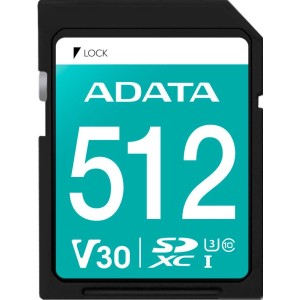 Карта памяти ADATA Premier Pro SDXC 512GB ASDX512GUI3V30S-R