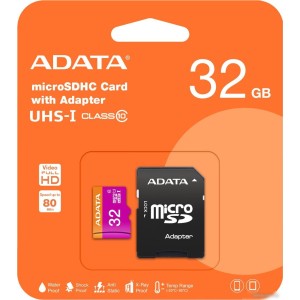 Карта памяти ADATA Premier microSDHC UHS-I U1 (10 Class) 32 Gb (AUSDH32GUICL10-RA1)