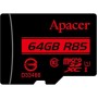 Карта памяти Apacer microSDXC AP64GMCSX10U5-R 64GB (с адаптером)
