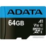 Карта памяти ADATA Premier AUSDX64GUICL10A1-RA1 microSDXC 64GB (с адаптером)