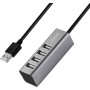 USB-хаб Hoco HB1 (серый) USB-хаб Hoco HB1 (серый)
