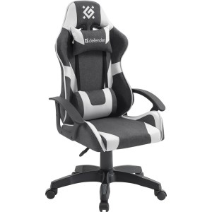 Игровое (геймерское) кресло Defender Ibis 64043 (серый/белый)
