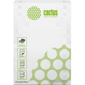 Офисная бумага CACTUS A4 80 г/м2 250 л CS-OP-A480250 Офисная бумага CACTUS A4 80 г/м2 250 л CS-OP-A480250