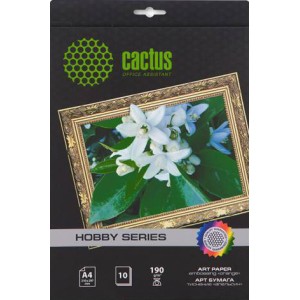 Фотобумага CACTUS матовая A4 190 г/кв.м. 10 листов [CS-DA419010]