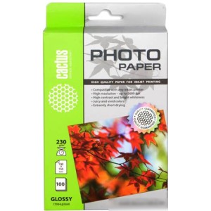 Фотобумага CACTUS Глянцевая A6 230 г/кв.м. 100 листов (CS-GA6230100)