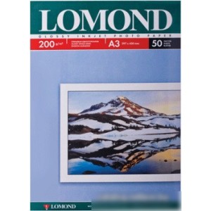 Фотобумага Lomond Глянцевая А3 200 г/кв.м. 50 листов (0102024)