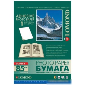 Самоклеящаяся бумага Lomond Самоклеющаяся А4 85 г/кв.м. 25 листов (2410003)