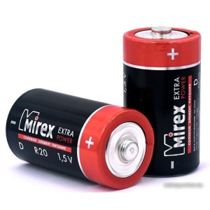 Батарейка Mirex Extra Power D 2 шт 23702-ER20-S2 Батарейка Mirex Extra Power D 2 шт 23702-ER20-S2
