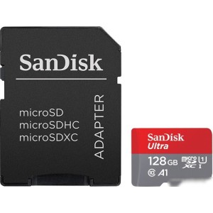 Карта памяти SanDisk Ultra SDSQUAR-128G-GN6MA microSDXC 128GB (с адаптером)