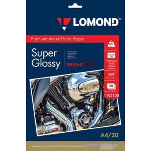 Фотобумага Lomond Bright Super Glossy A4 220 г/м2 20 л 1102100