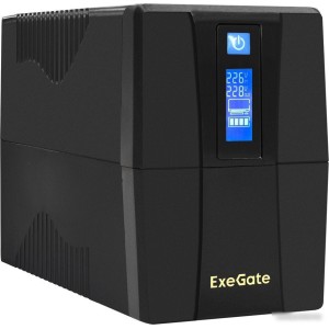 Источник бесперебойного питания ExeGate Power Smart ULB-1000.LCD.AVR.2SH.RJ.USB EX292792RUS