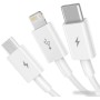 Кабель Baseus Superior Series Fast Charging USB Type-A - USB Type-C/microUSB/Lightning (1 м, белый) Кабель Baseus Superior Series Fast Charging USB Type-A - USB Type-C/microUSB/Lightning (1 м, белый)