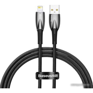 Кабель Baseus Glimmer Series Fast Charging Data Cable USB Type-A - Lightning 2.4A CADH000301 (2 м, черный) Кабель Baseus Glimmer Series Fast Charging Data Cable USB Type-A - Lightning 2.4A CADH000301 (2 м, черный)