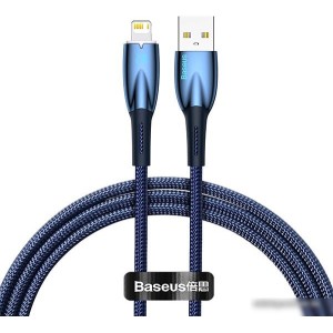 Кабель Baseus Glimmer Series Fast Charging Data Cable USB Type-A - Lightning 2.4A CADH000303 (2 м, синий) Кабель Baseus Glimmer Series Fast Charging Data Cable USB Type-A - Lightning 2.4A CADH000303 (2 м, синий)