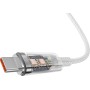 Кабель Baseus Explorer Series Fast Charging Cable Auto Power-Off For Overheating 100W USB Type-C - USB Type-C (1 м, белый) Кабель Baseus Explorer Series Fast Charging Cable Auto Power-Off For Overheating 100W USB Type-C - USB Type-C (1 м, белый)
