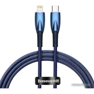 Кабель Baseus Glimmer Series Fast Charging Data Cable Type-C - Lightning 20W CADH000003 (1 м, синий) Кабель Baseus Glimmer Series Fast Charging Data Cable Type-C - Lightning 20W CADH000003 (1 м, синий)