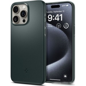 Чехол для телефона Spigen Thin Fit для iPhone 15 Pro ACS06690 (зеленый)