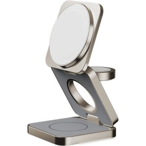 Беспроводное зарядное Momax Q2.Mag 3-in-1 UD31L (титановый) Беспроводное зарядное Momax Q2.Mag 3-in-1 UD31L (титановый)