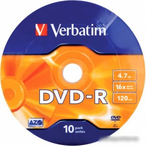 DVD-R диск Verbatim DL Matt Silver 4.7Gb 16x 43729 (CakeBox, 10 шт.)